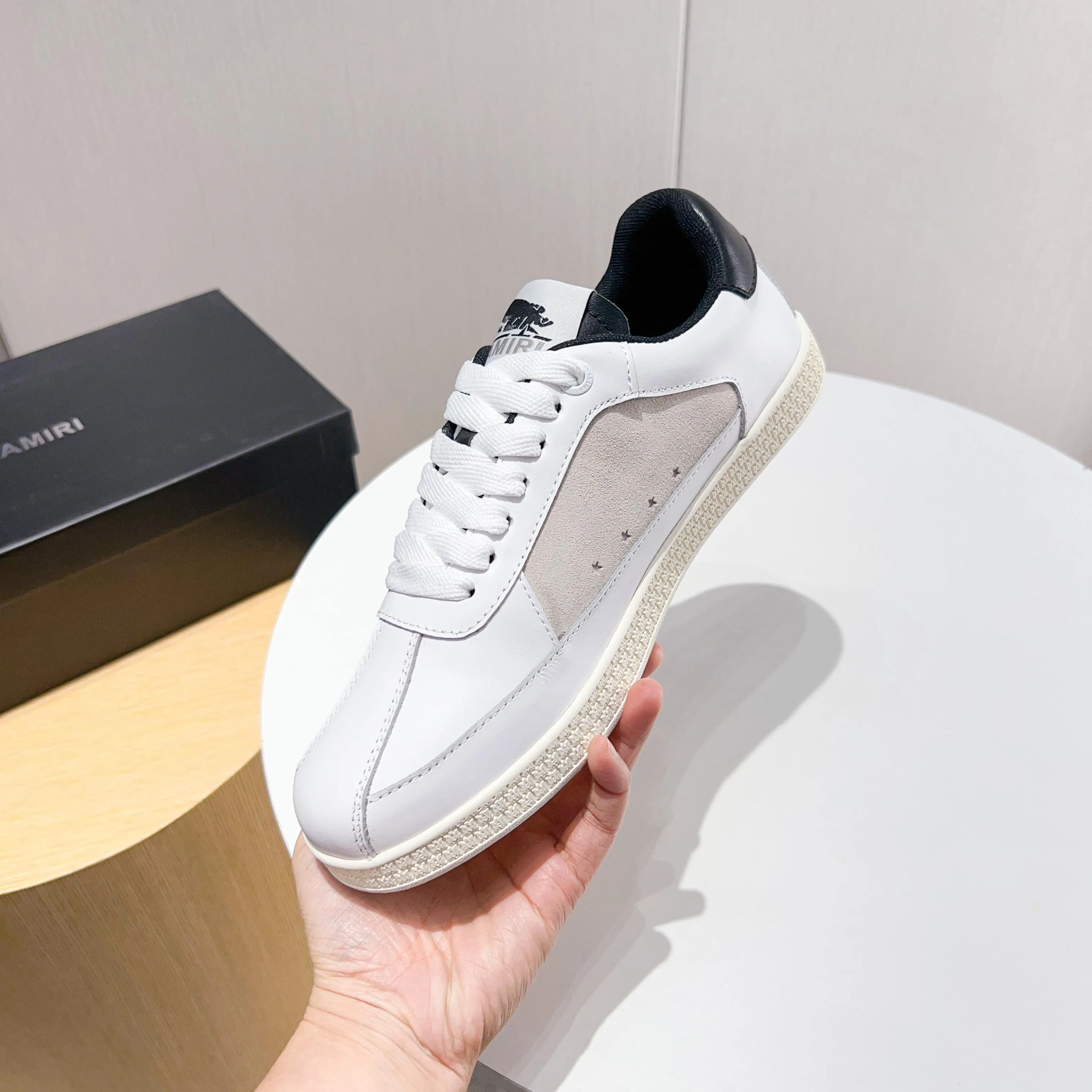Men's shoes 💰420 [New style] 🌲🌲Balmain - New Amiri trendy shoes, low-top casual sports shoes, the same style as celebrities, made of selected pebbled cowhide and frosted cowhide, original outsole, comfortable on the feet, high-end workmanship, welcome to buy. Size: 39-45 (46 customized)